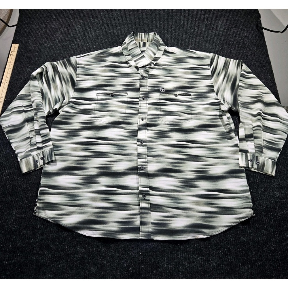 Pelle Pelle Marc Buchanan Mens 3XL Button Up Shirt Abstract Green Streetwear Vtg
